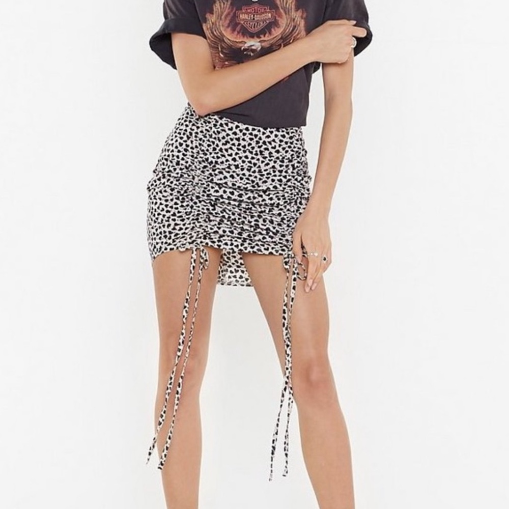 Nasty Gal cinch front mini skirt